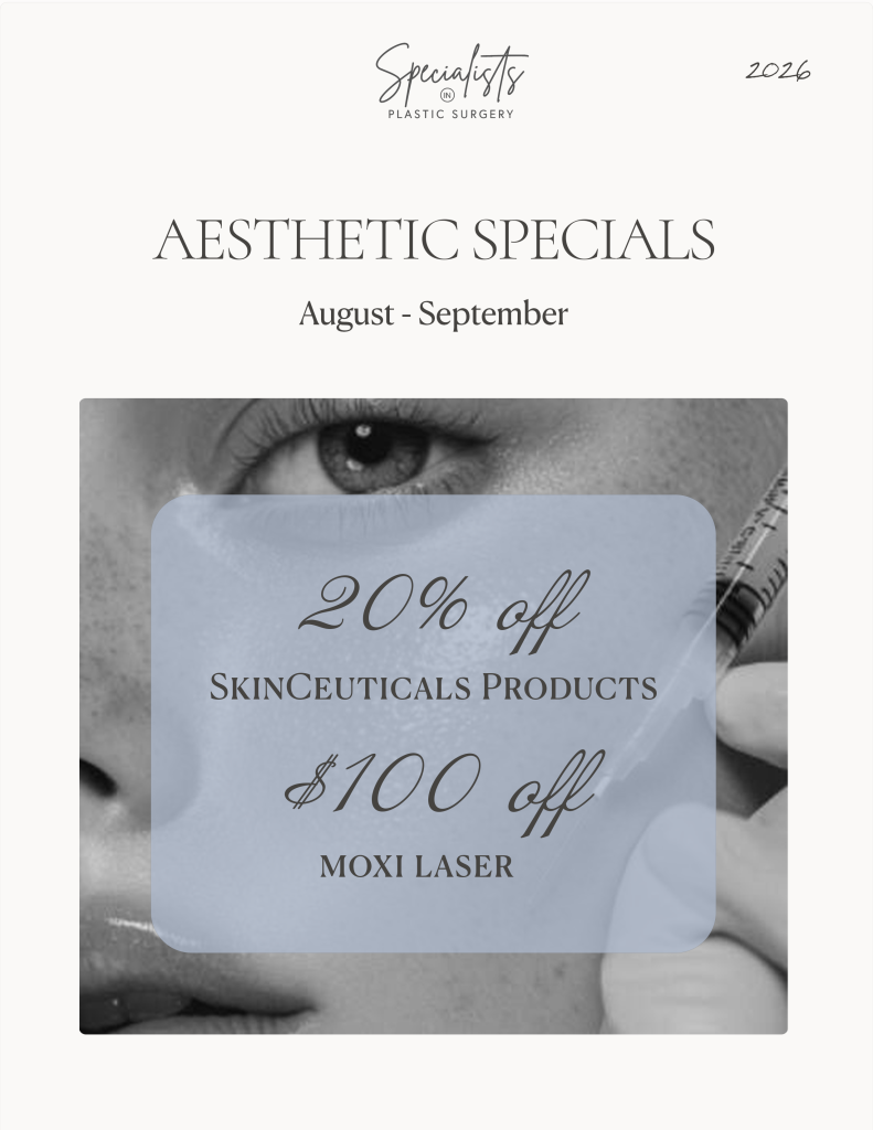 Aesthetic specials for August - September 2026